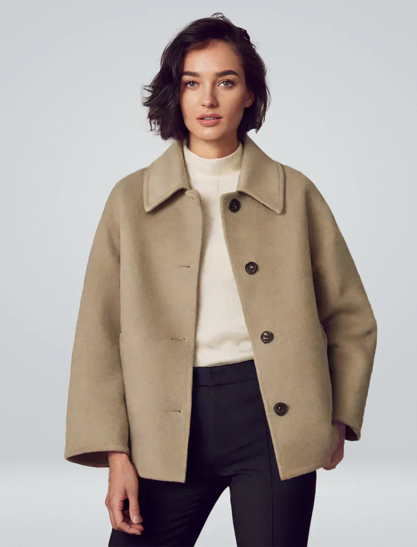 Großer Damen Wollmantel Oversize - IdealeKleiden