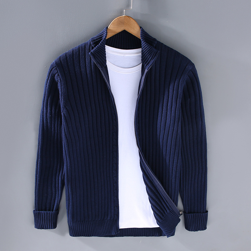 Men's Knitted Cardigan Zip Modern Casual