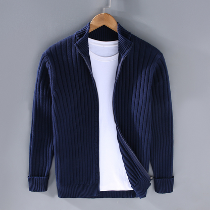 Men's Knitted Cardigan Zip Modern Casual