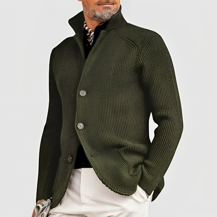 Men's Buttoned Elegant Cashmere Coat