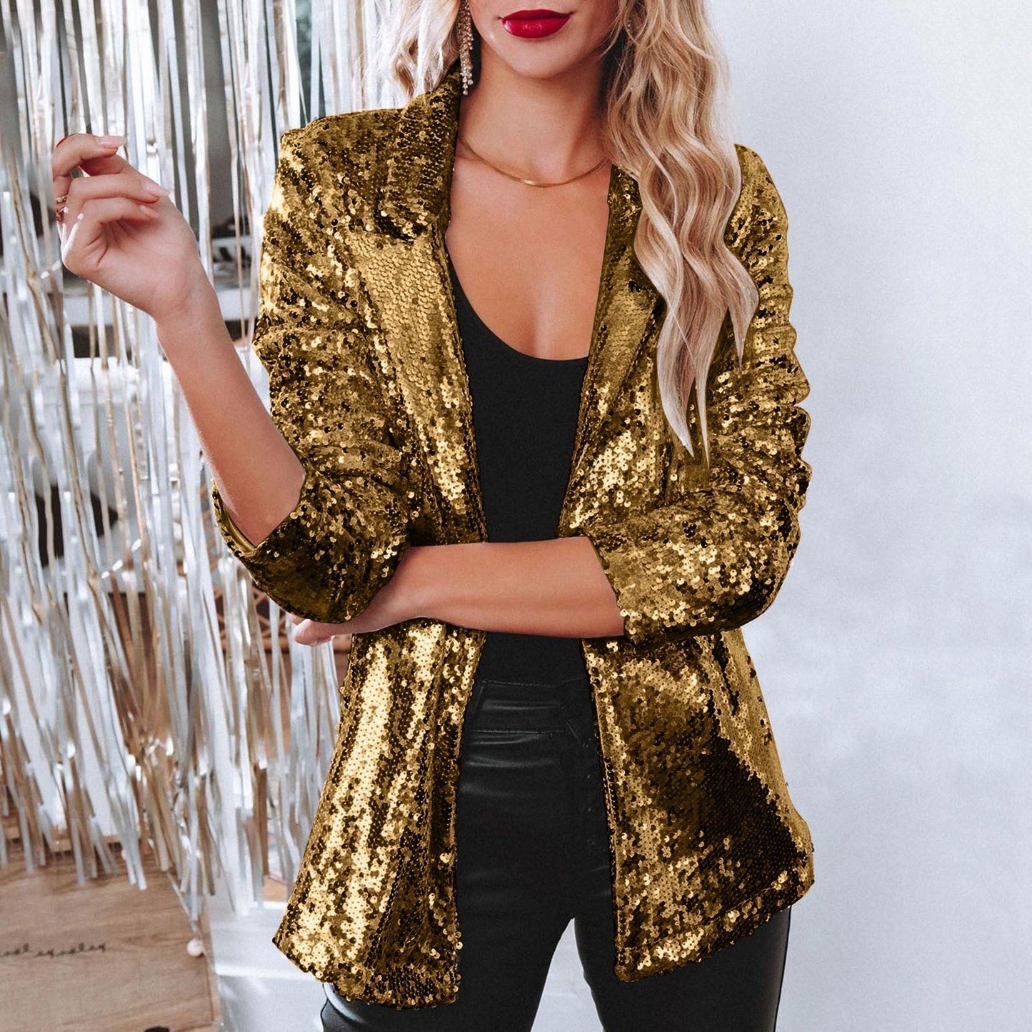 Sparkly Sequin Blazer for Women