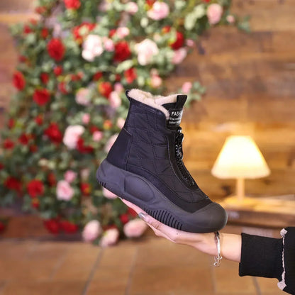 Retro Snow Boots Waterproof with Zipper