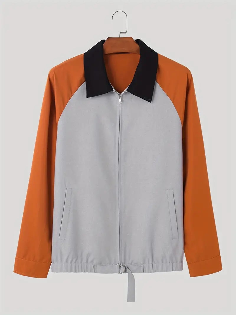 Fashionable Men's Colorblock Jacket