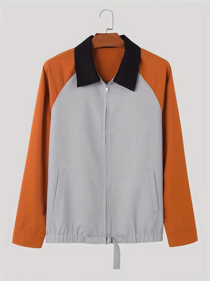 Fashionable Men's Colorblock Jacket