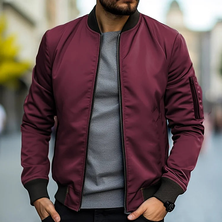 Men's Comfortable Bomber Jacket Modern Style