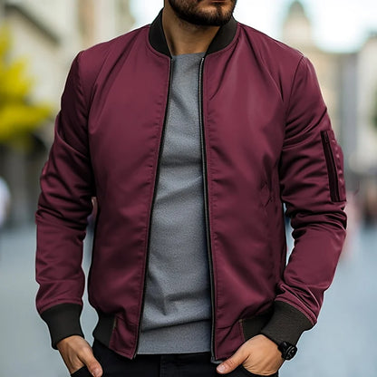 Men's Comfortable Bomber Jacket Modern Style