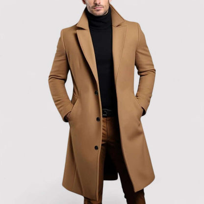Men's Long Warm Wool Coat