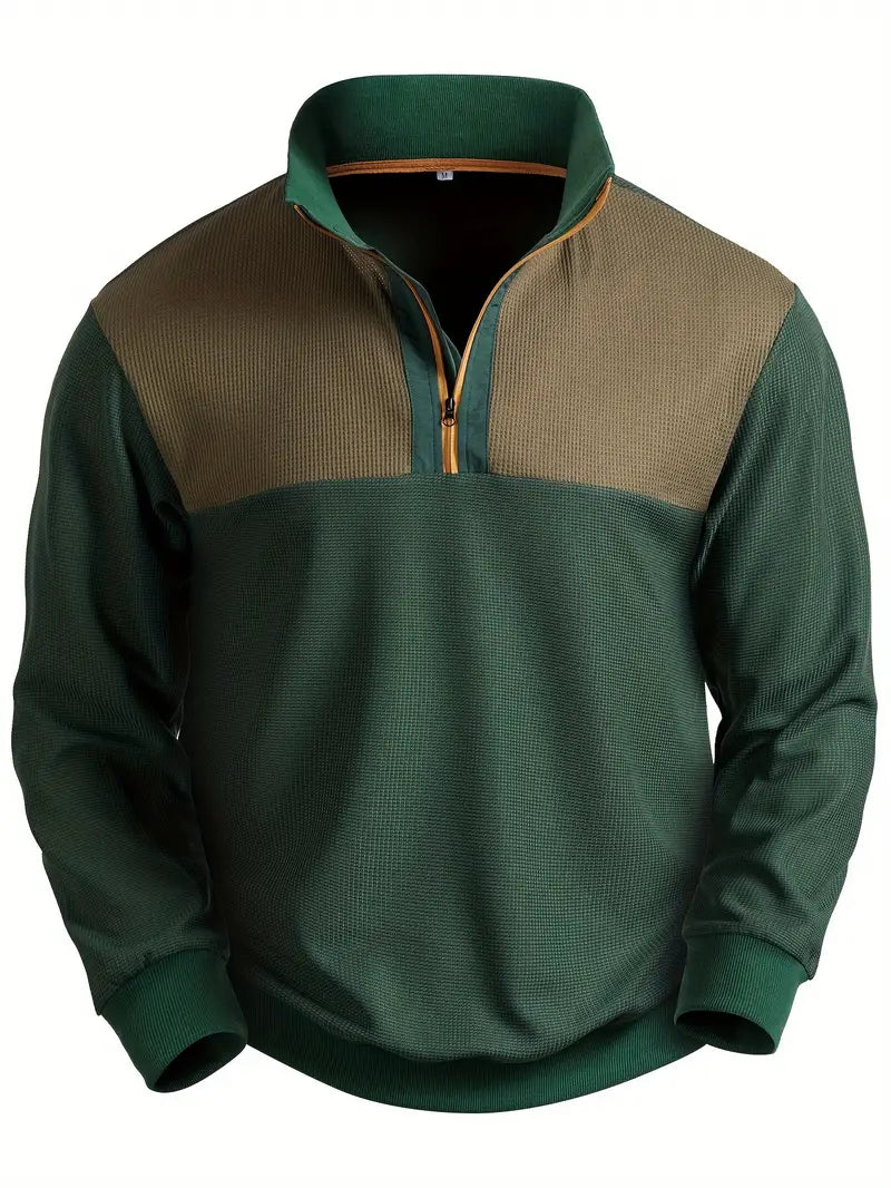 Men's Half-Zip Sweater Modern Design