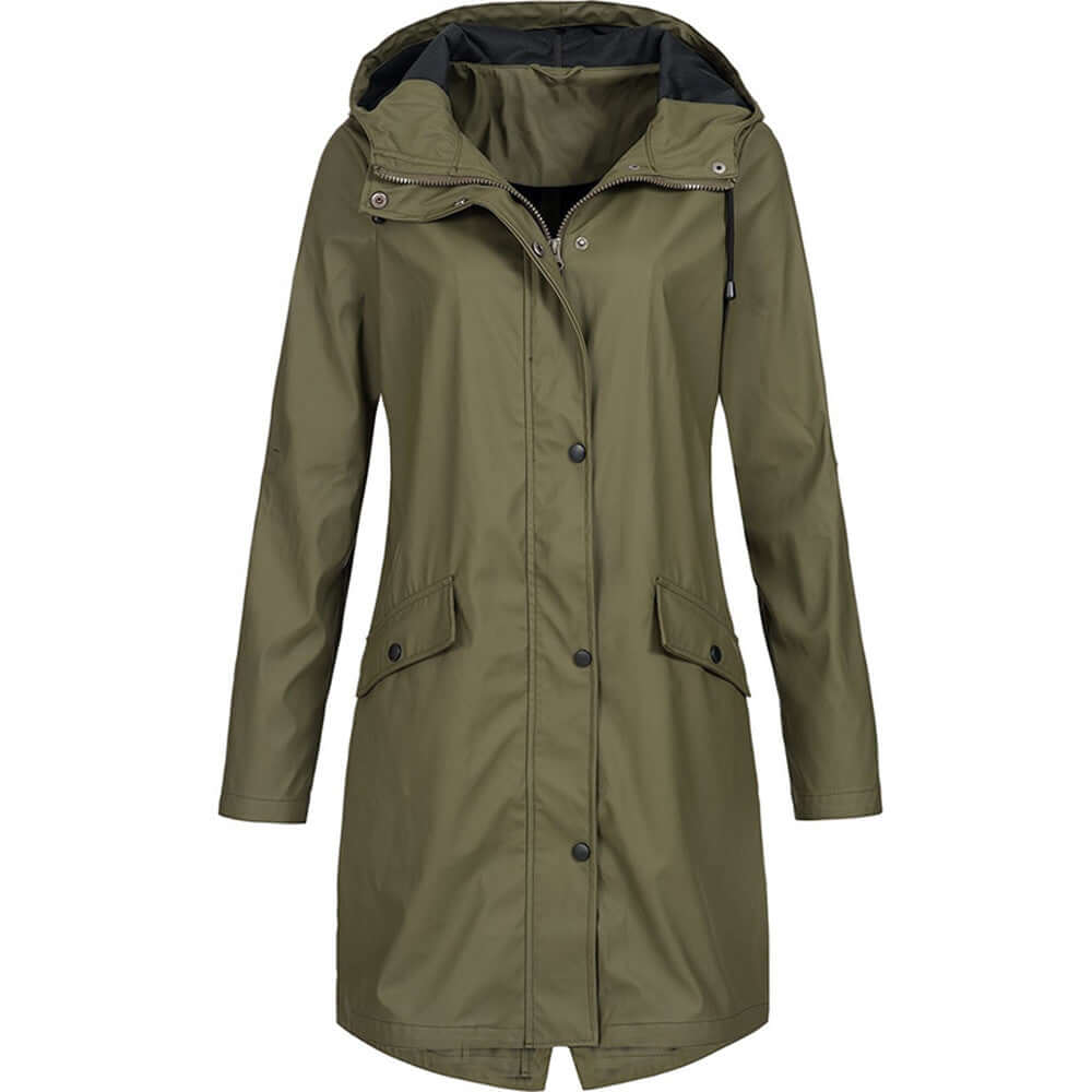 Women's Waterproof Hooded Parka Raincoat