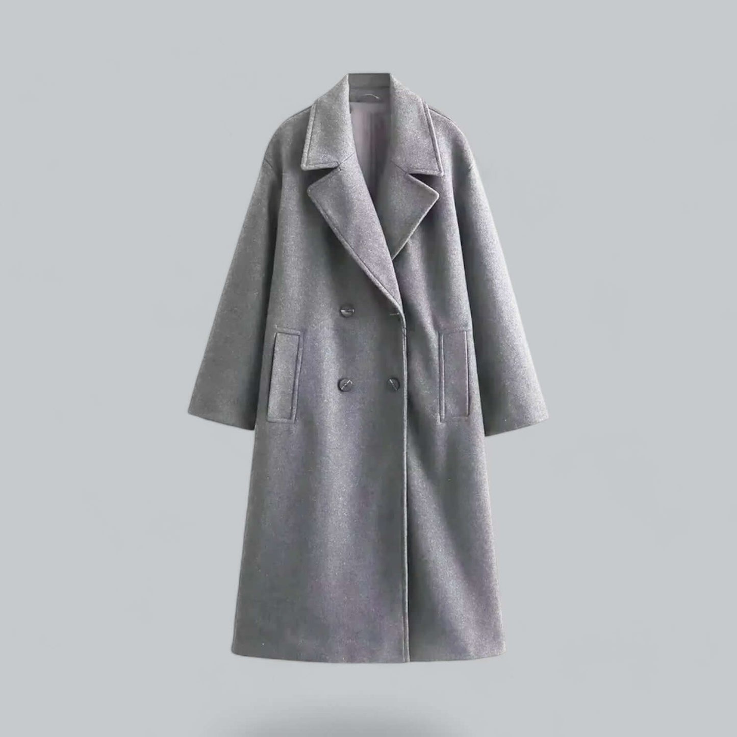 Women's Oversized Coat Button Closure Modern