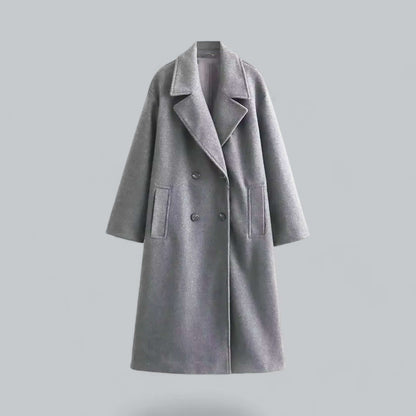 Women's Oversized Coat Button Closure Modern
