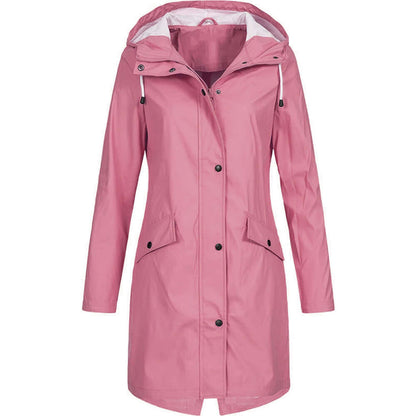 Women's Waterproof Hooded Parka Raincoat