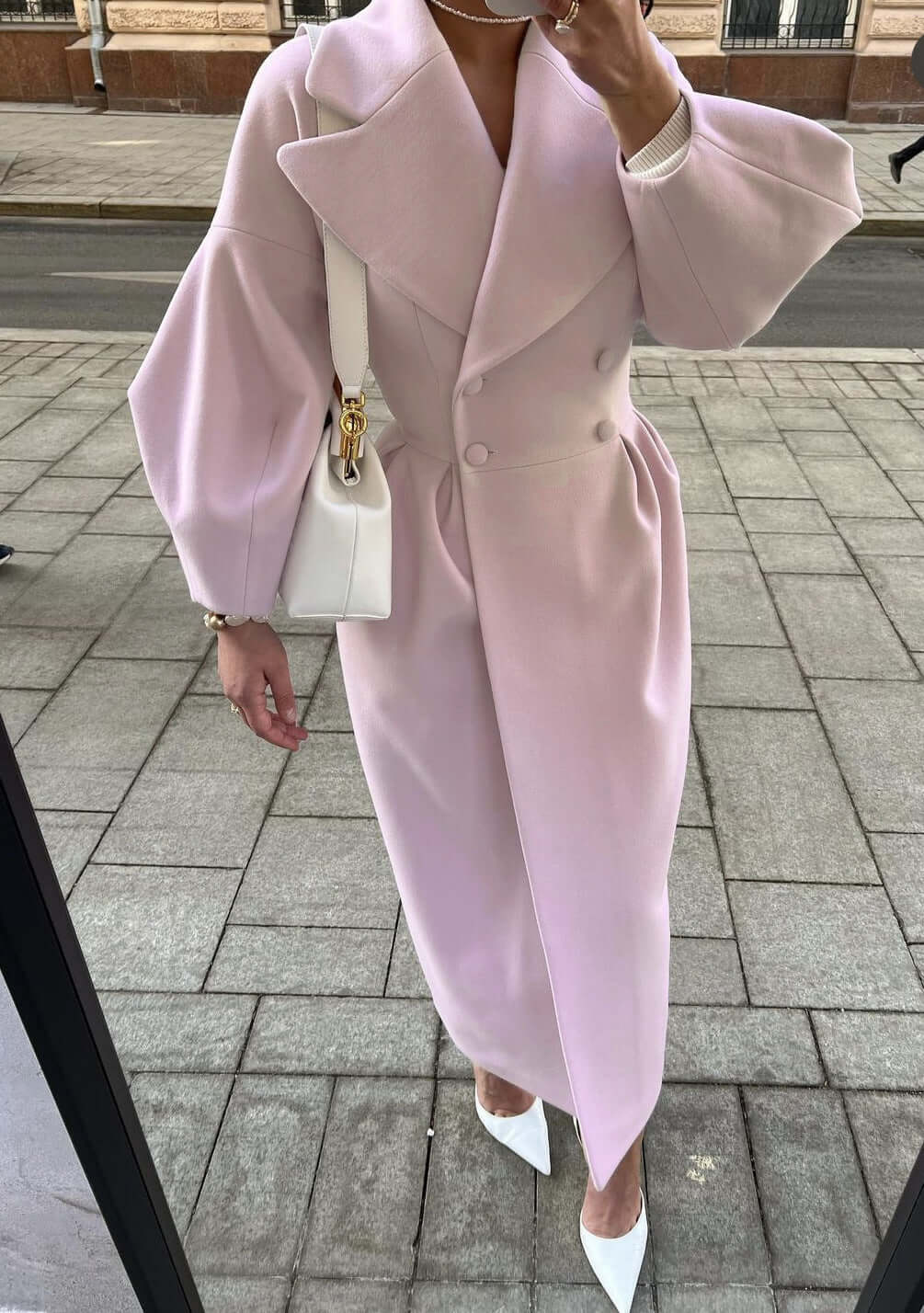 Elegant Women's Coat Long Sleeves Winter Style