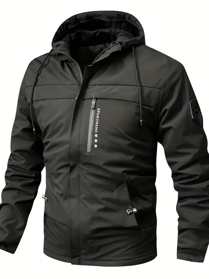 Herren Winterjacke Fell-lined Warm Isoliert mit Taschen - IdealeKleiden