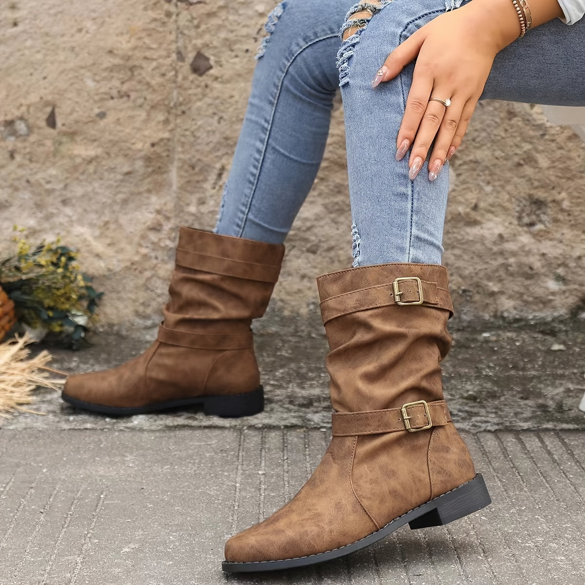 Stylish Western Ankle Boots Retro Charm