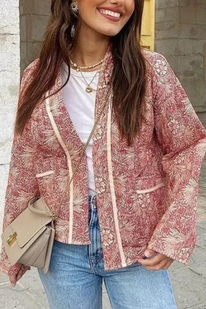 Fashionable Cardigan for Women Loose Cotton Jacket V-Neck