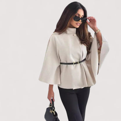 Elegant Women's Jacket Butterfly Pattern With Belt