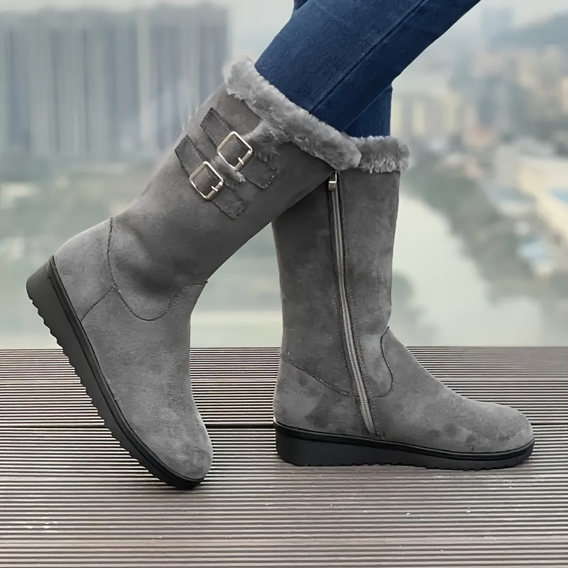 Warm Winter Boots Velvet Look