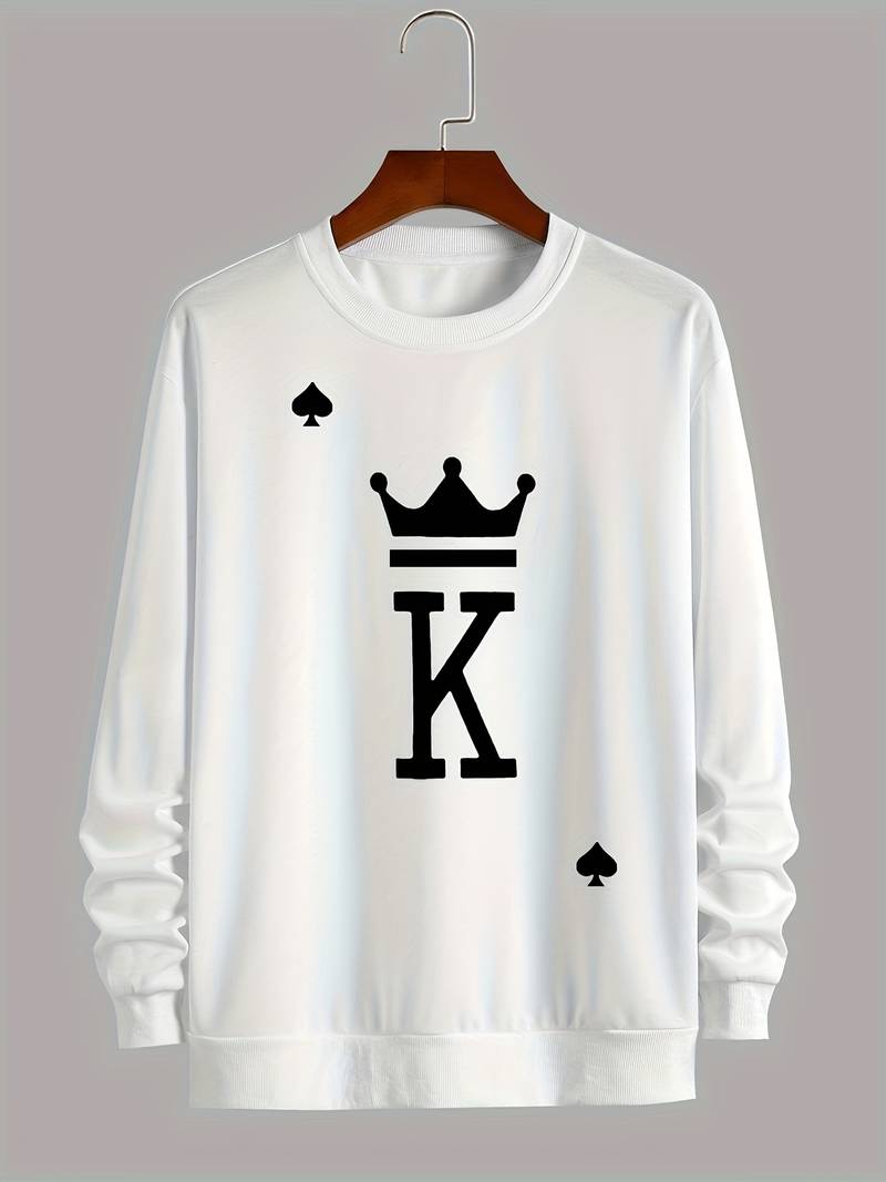 Men's Hoodie King-Logo Trendy
