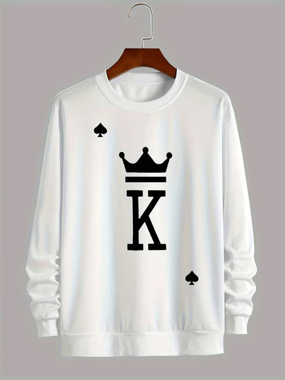 Men's Hoodie King-Logo Trendy