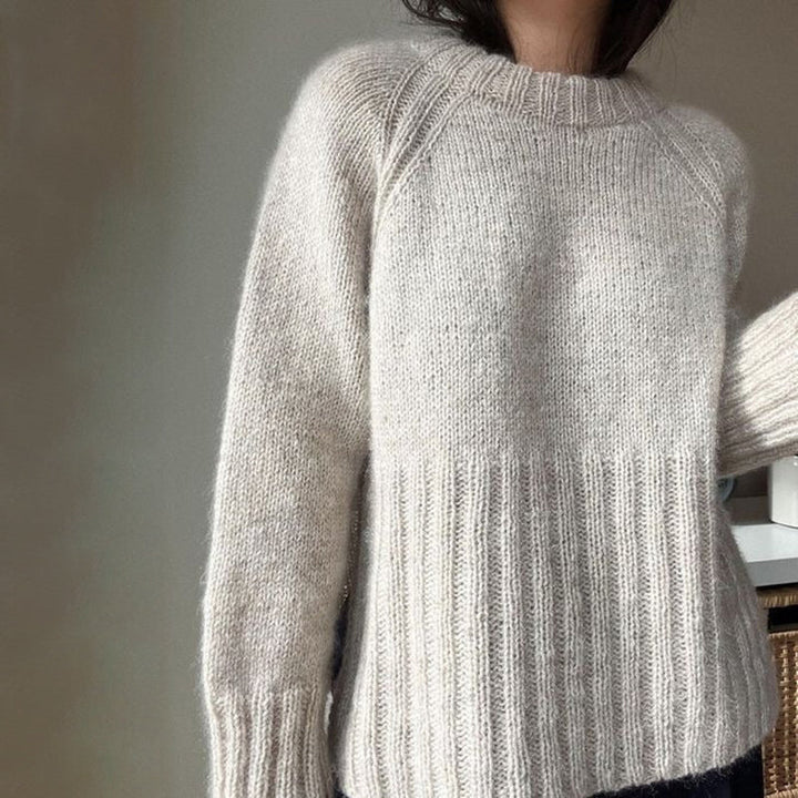 Eleganter Einfarb-Pullover Damen Modern