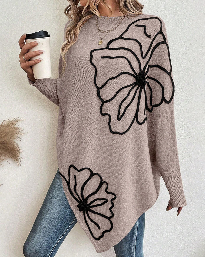Cuddly Sweatshirt Batwing Sleeves