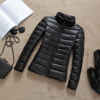 Women's Short Winter Jacket Shiny Fashionable
