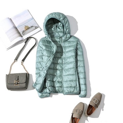 Hooded Puffer Coat Warm Cozy