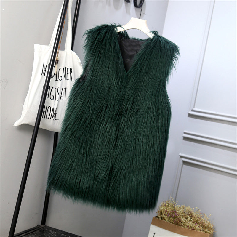 Women's Faux Fur Vest Oversized Stylish