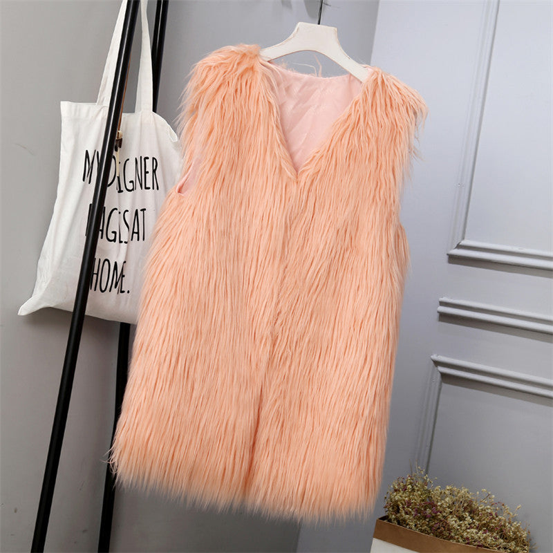 Women's Faux Fur Vest Oversized Stylish