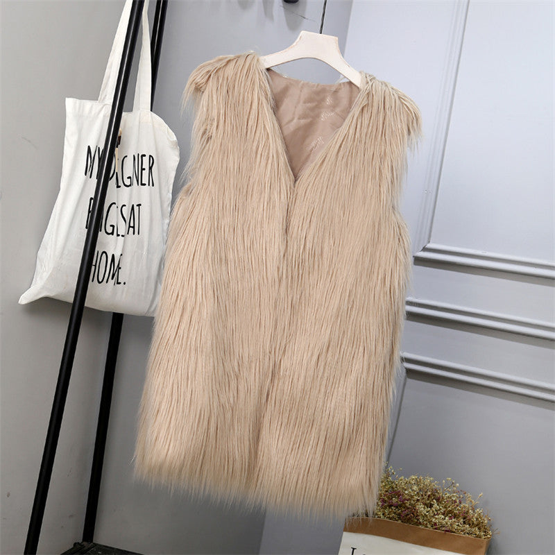 Women's Faux Fur Vest Oversized Stylish