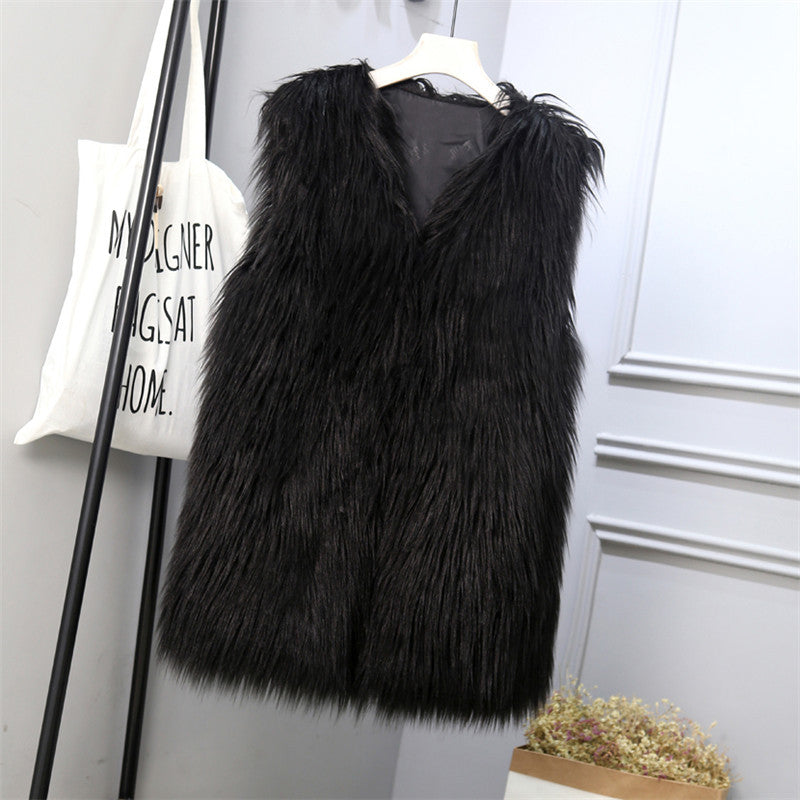 Women's Faux Fur Vest Oversized Stylish