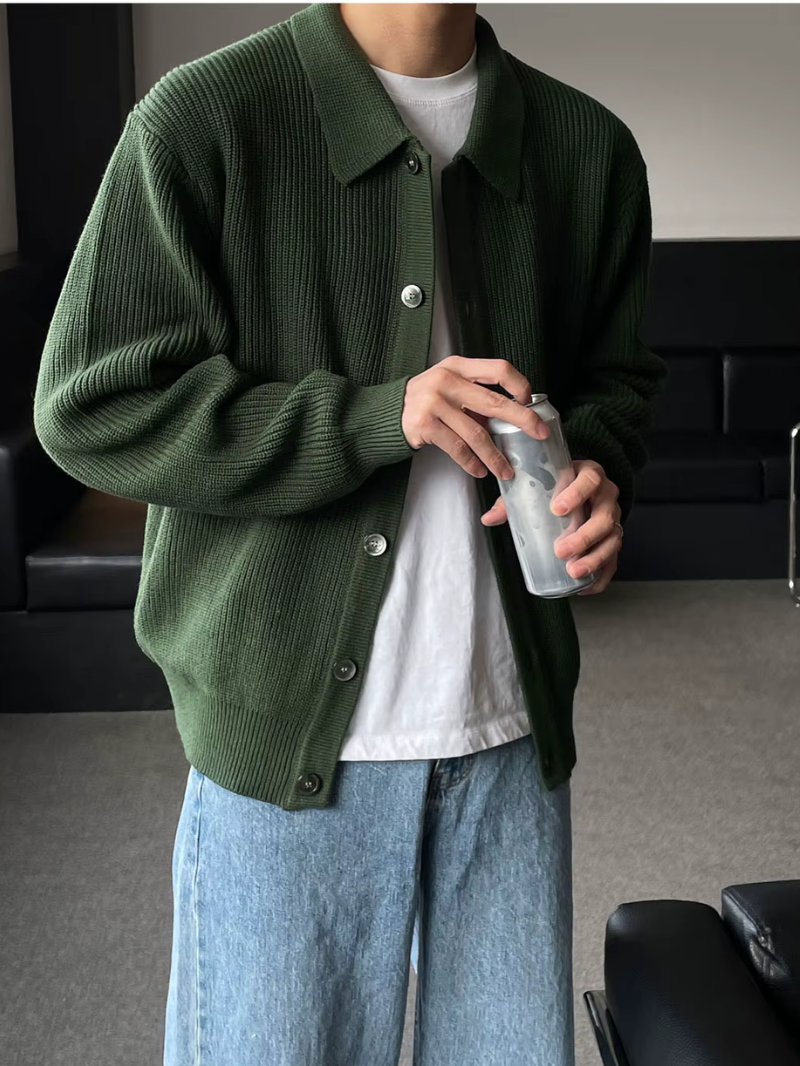 Men's Modern Cardigan Slim Fit Streetwear Style