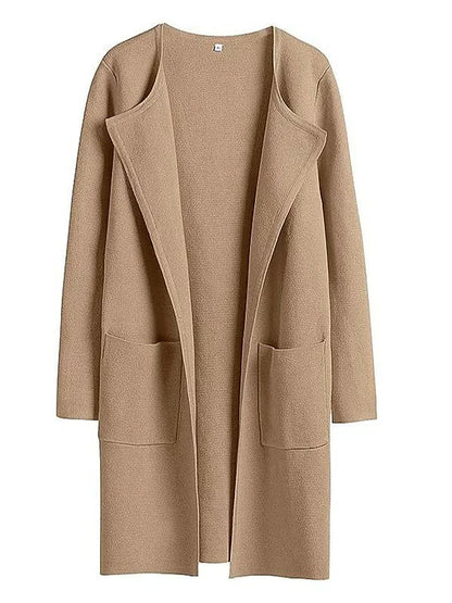 Women's Coat Knee-Length Loose Fit