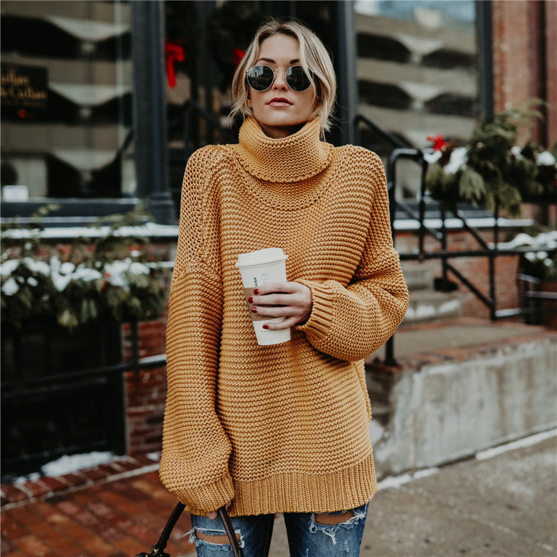 Soft Women's High-Neck Knit Sweater