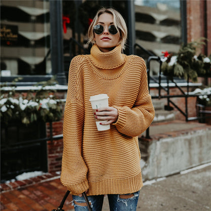 Soft Women's High-Neck Knit Sweater