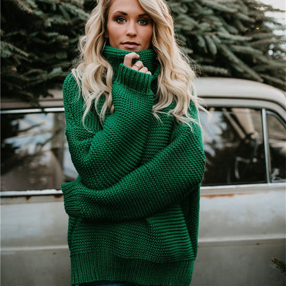 Soft Women's High-Neck Knit Sweater