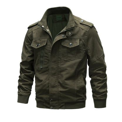 Practical winter jacket zipper front pockets