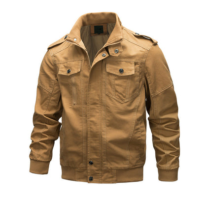 Practical winter jacket zipper front pockets