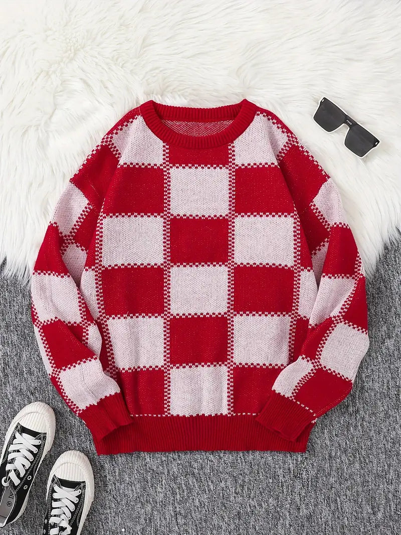 Men's Checkered Pullover
