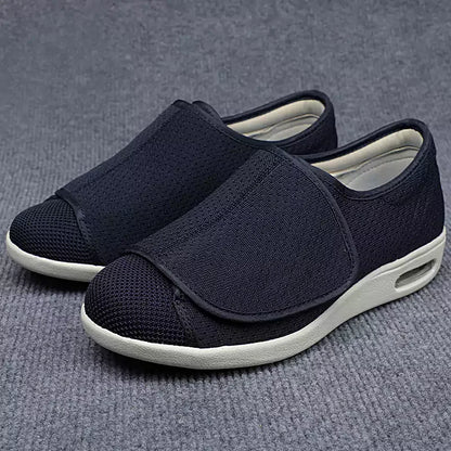 Comfortable Shoes with Hook-and-Loop Fasteners for Seniors