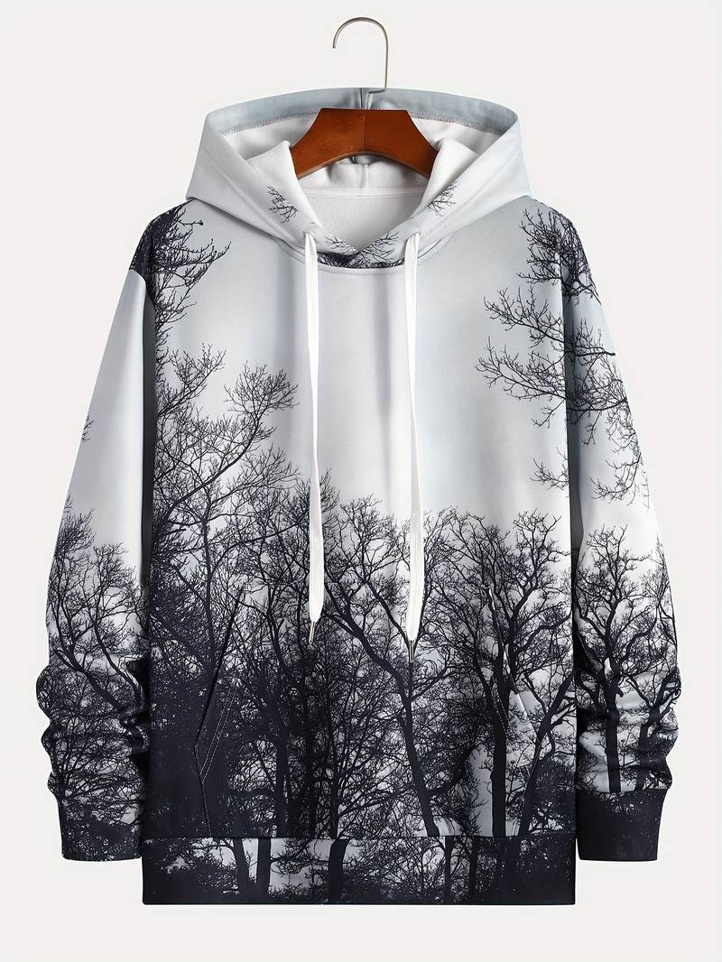 Herren Kapuzenpullover Waldmuster Trendy - IdealeKleiden