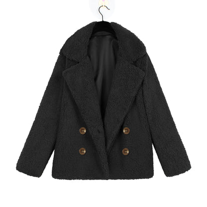 Women's Bouclé Jacket Soft Double-breasted Elegant