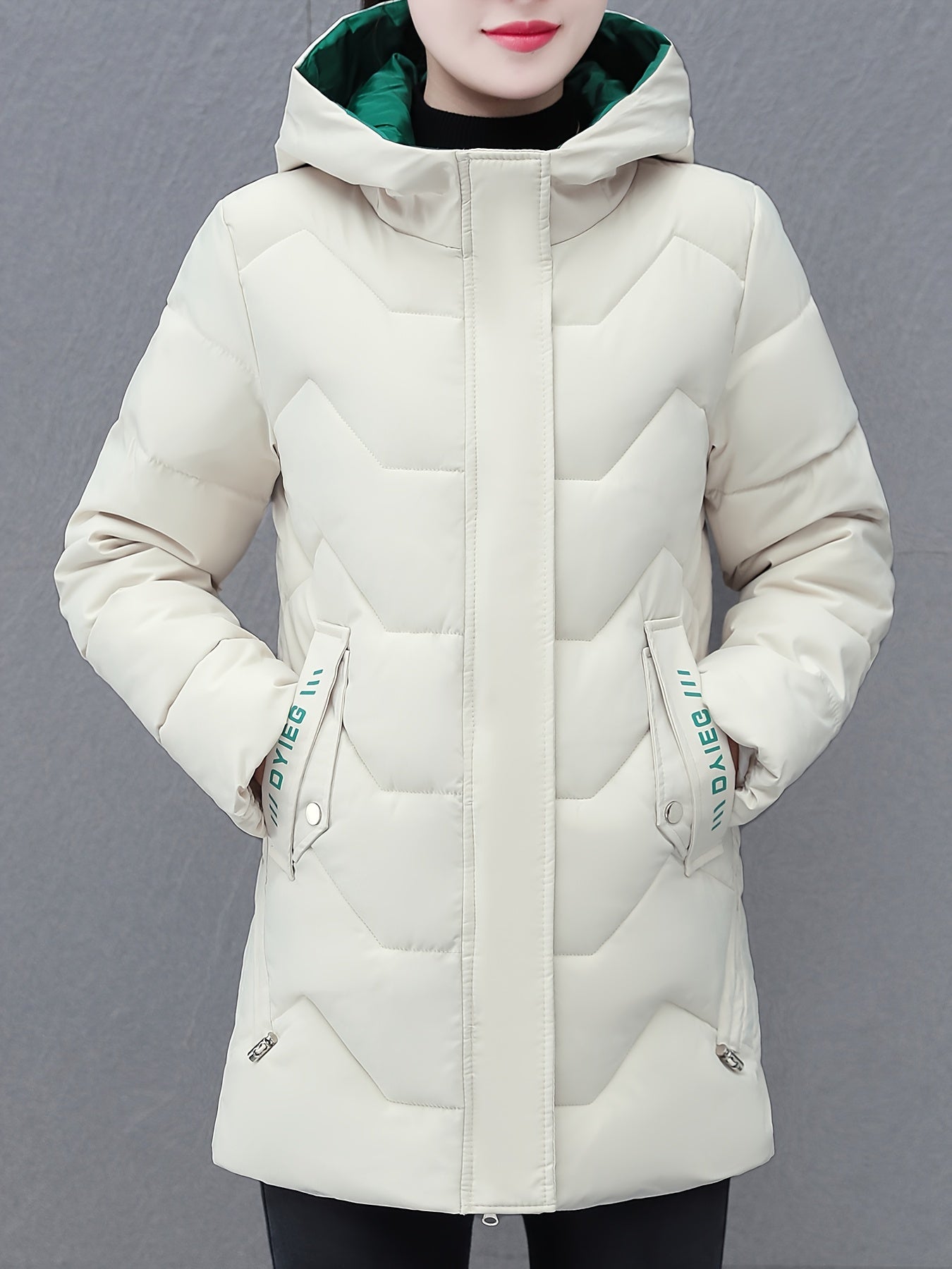 Women's Winter Jacket Mid-Length Padded Warm