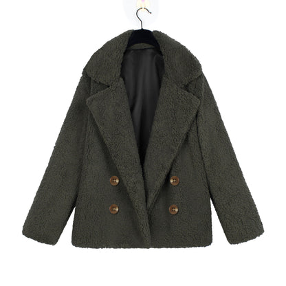 Women's Bouclé Jacket Soft Double-breasted Elegant
