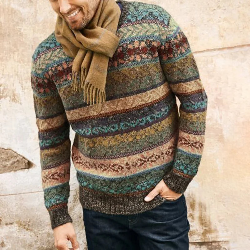 Rundhals Pullover Herren Modern - IdealeKleiden