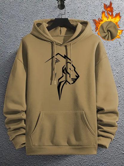 Hoodie Lion Design Men's