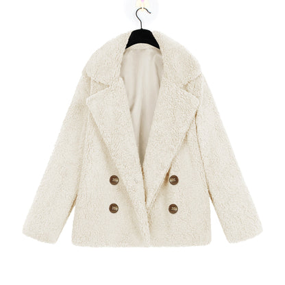 Women's Bouclé Jacket Soft Double-breasted Elegant