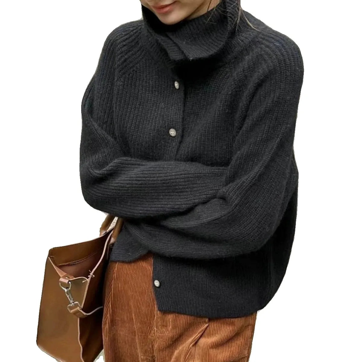 Women's Scarf-Sweater Turtleneck Style