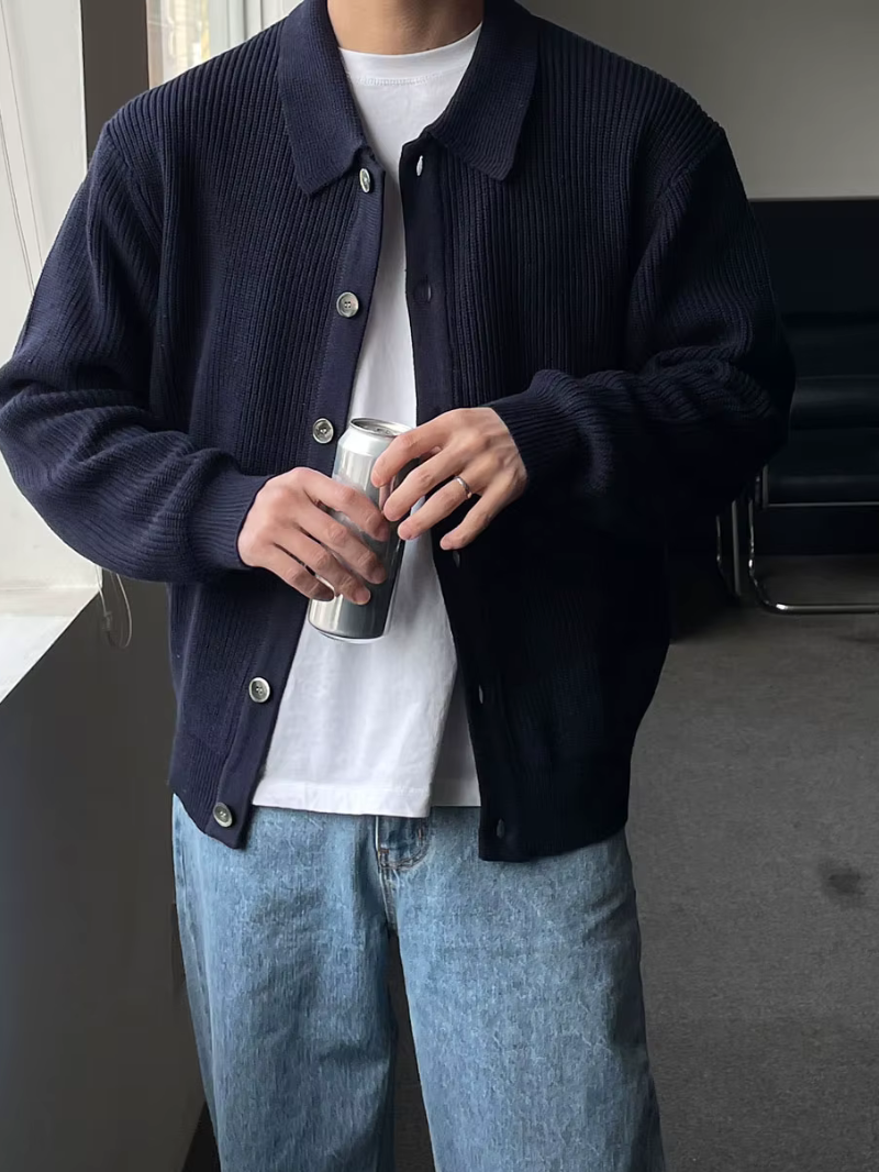 Men's Modern Cardigan Slim Fit Streetwear Style